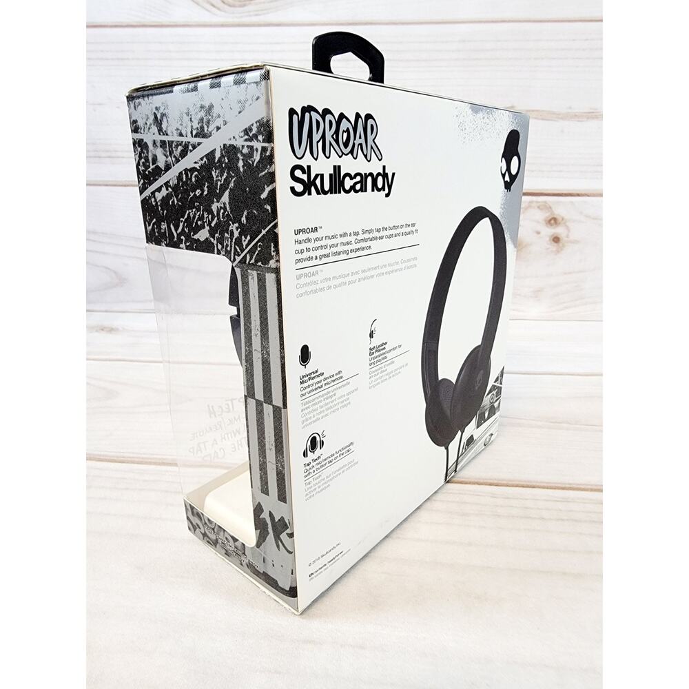 Skullcandy Uproar Supreme Sound Wired On-Ear Headphones w/Microphone Black NEW - Picture 6 of 10